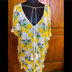 Z&L boutique brand lemon patterned cover up